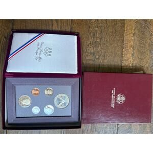 1988 US Mint Prestige Proof Set Olympidad Silver Dollar No COA OGP Coins Olympic